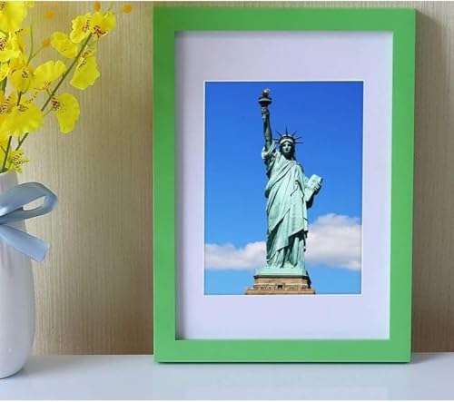 OYUCDAGQ Fotorahmen Fotorahmen, Massivholz-Fotorahmen, personalisierter Fotorahmen, Wandbehang, offener Puzzle-Rahmen-Green||14 inch [28 * 35.4cm] von OYUCDAGQ