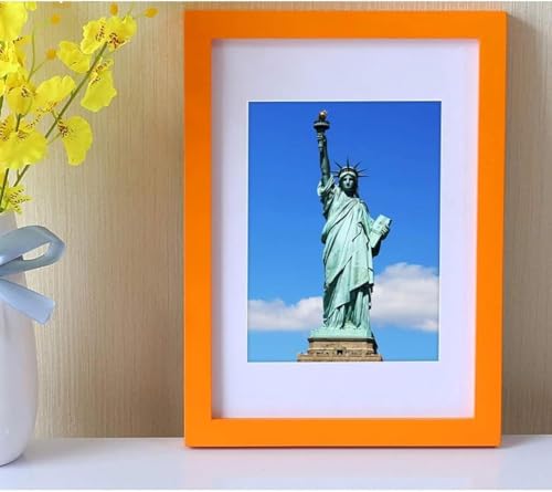 OYUCDAGQ Fotorahmen Fotorahmen, Massivholz-Fotorahmen, personalisierter Fotorahmen, Wandbehang, offener Puzzle-Rahmen-Orange||14 inch [28 * 35.4cm] von OYUCDAGQ