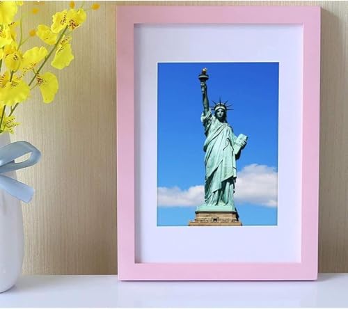 OYUCDAGQ Fotorahmen Fotorahmen, Massivholz-Fotorahmen, personalisierter Fotorahmen, Wandbehang, offener Puzzle-Rahmen-Pink||24inch [50.8 * 60.9cm] von OYUCDAGQ