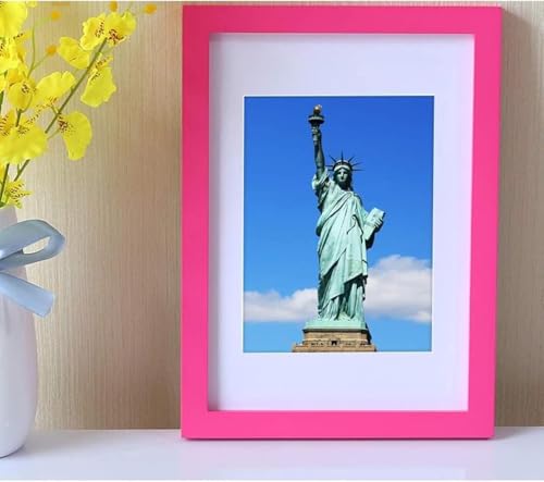 OYUCDAGQ Fotorahmen Fotorahmen, Massivholz-Fotorahmen, personalisierter Fotorahmen, Wandbehang, offener Puzzle-Rahmen-Rose Red||14 inch [28 * 35.4cm] von OYUCDAGQ