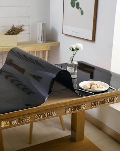 OZ HOME PVC Tischschutz - 80x110 cm - 1.5mm Dicke – Mattierte Oberfläche, Dunkel-Transparent & Schwarz Getönt, Wasserdicht&Kratzfest, Lebensmittelecht – Schutzfolie für Esstisch, Schreibtisch & Küche OZ HOME PVC Tischschutz - 80x110 cm - 1.5mm Dicke – Mattierte Oberfläche, Dunkel-Transparent & Schwarz Getönt, Wasserdicht&Kratzfest, Lebensmittelecht – Schutzfolie für Esstisch, Schreibtisch & Küche von OZ HOME