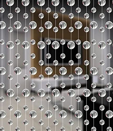 OZAQV Mehrzweck 5m / Indoor Dekorative Kristall Glasperlen Vorhang Hochzeit Liefert Bühne Hintergrund Eingang Trennwand Türvorhang, Wanddekoration (Color : Transparent) von OZAQV