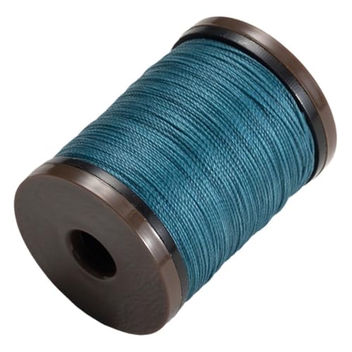 Handgefertigtes Leder-Nähwachsgarn, 0,4–0,8 mm, Polyester, geflochtenes Seil, hochfest, für Armbänder, zum Dekorieren von runden gewachsten Fäden (19 Indigo, Durchmesser 0,4 mm) von OZFJJWY