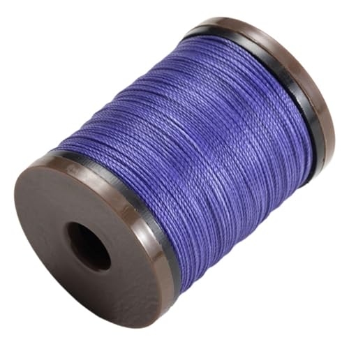 Handgefertigtes Leder-Nähwachsgarn, 0,4–0,8 mm, Polyester, geflochtenes Seil, hochfest, für Armbänder, zum Dekorieren von runden gewachsten Fäden (34 blau-violett, Durchmesser 0,4 mm) von OZFJJWY