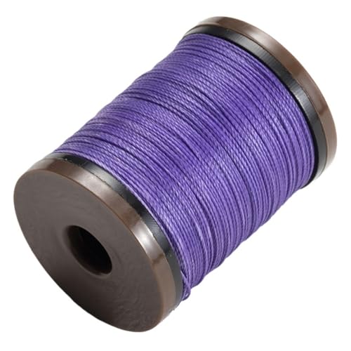 Handgefertigtes Leder-Nähwachsgarn, 0,4–0,8 mm, Polyester, geflochtenes Seil, hochfest, für Armbänder, zum Dekorieren von runden gewachsten Fäden (35 Lavendel, Durchmesser 0,4 mm) von OZFJJWY