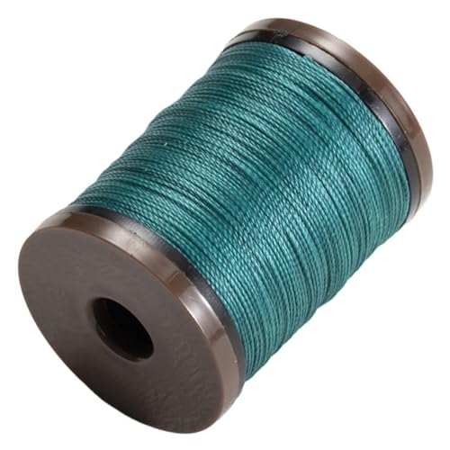 Handgefertigtes Leder-Nähwachsgarn, 0,4–0,8 mm, Polyester, geflochtenes Seil, hochfest, für Armbänder, zum Dekorieren von runden gewachsten Fäden (39 Cyan, Durchmesser 0,5 mm) von OZFJJWY