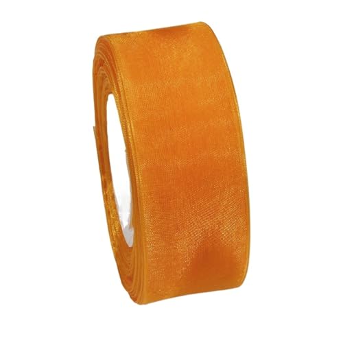 Transparentes Chiffonband, Organza-Satinband for Geschenkpapier, Dekoration, Hochzeitsstrauß, Party, Girlande, Spitzenstoff, 9,1 m(017,25mm) von OZFJJWY