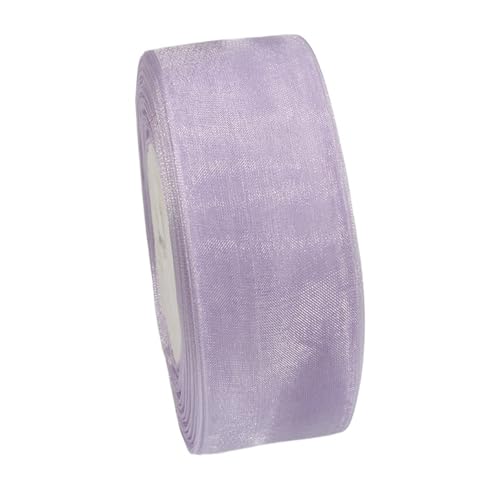 Transparentes Chiffonband, Organza-Satinband for Geschenkpapier, Dekoration, Hochzeitsstrauß, Party, Girlande, Spitzenstoff, 9,1 m(044,10mm) von OZFJJWY