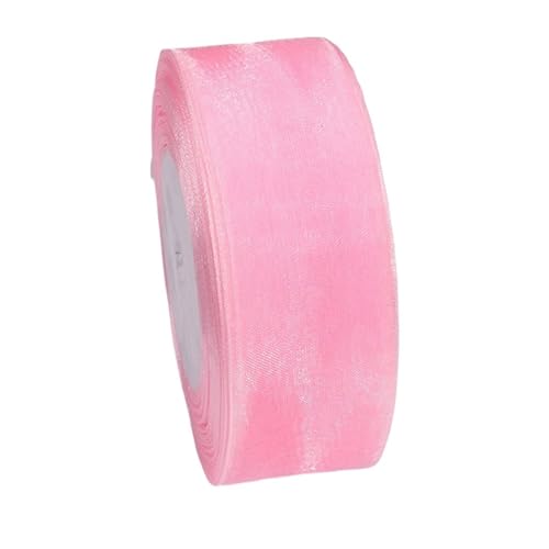 Transparentes Chiffonband, Organza-Satinband for Geschenkpapier, Dekoration, Hochzeitsstrauß, Party, Girlande, Spitzenstoff, 9,1 m(106,15mm) von OZFJJWY