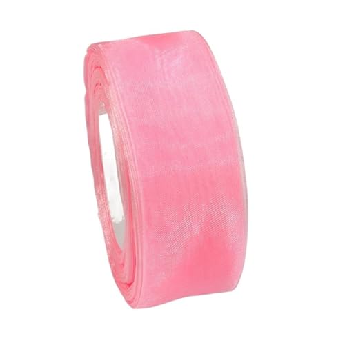 Transparentes Chiffonband, Organza-Satinband für Geschenkverpackung, Dekoration, Hochzeitsstrauß, Party, Girlande, Spitzenstoff, 9,1 m (004,15 mm) von OZFJJWY