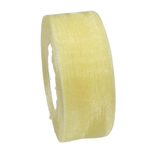 Transparentes Chiffonband, Organza-Satinband für Geschenkverpackung, Dekoration, Hochzeitsstrauß, Party, Girlande, Spitzenstoff, 9,1 m (009,10 mm) von OZFJJWY