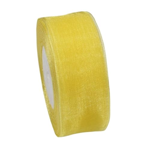 Transparentes Chiffonband, Organza-Satinband für Geschenkverpackung, Dekoration, Hochzeitsstrauß, Party, Girlande, Spitzenstoff, 9,1 m (015,10 mm) von OZFJJWY