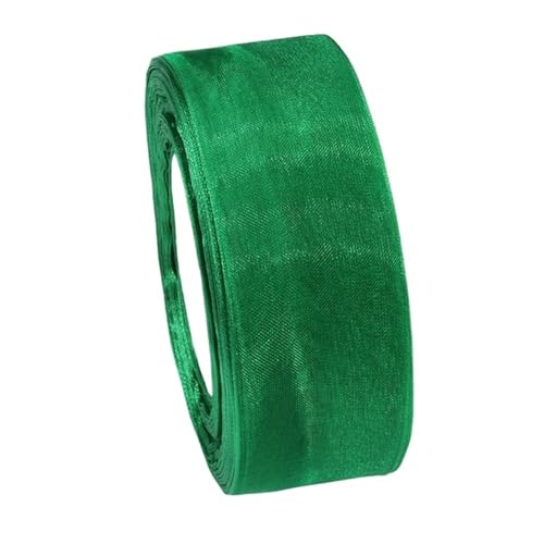 Transparentes Chiffonband, Organza-Satinband für Geschenkverpackung, Dekoration, Hochzeitsstrauß, Party, Girlande, Spitzenstoff, 9,1 m (019,15 mm) von OZFJJWY