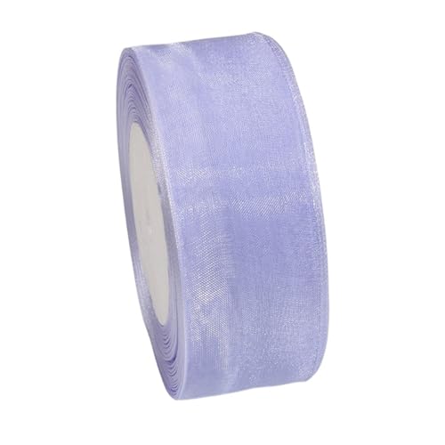 Transparentes Chiffonband, Organza-Satinband für Geschenkverpackung, Dekoration, Hochzeitsstrauß, Party, Girlande, Spitzenstoff, 9,1 m (089,20 mm) von OZFJJWY