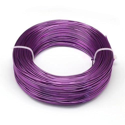 Aluminium-Draht 0,5 mm 0,8 mm 1 mm 1,2 mm 1,5 mm 2 mm 2,5 mm 3 mm 3,5 mm 4 mm 5 mm 6 mm Aluminiumdraht for Schmuckherstellung Armband DIY Handarbeit Perlendraht Aluminium Basteldraht(11 DarkViolet,1.2 von OZLCUA