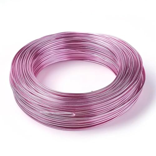 Aluminium-Draht 0,5 mm 0,8 mm 1 mm 1,2 mm 1,5 mm 2 mm 2,5 mm 3 mm 3,5 mm 4 mm 5 mm 6 mm Aluminiumdraht for Schmuckherstellung Armband DIY Handarbeit Perlendraht Aluminium Basteldraht(13 HotPink,1.2mm von OZLCUA