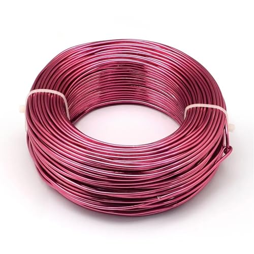 Aluminium-Draht 0,5 mm 0,8 mm 1 mm 1,2 mm 1,5 mm 2 mm 2,5 mm 3 mm 3,5 mm 4 mm 5 mm 6 mm Aluminiumdraht for Schmuckherstellung Armband DIY Handarbeit Perlendraht Aluminium Basteldraht(3 Cerise,0.8mm ab von OZLCUA