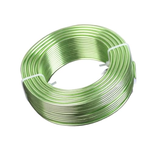 Aluminium-Draht 1 große Rolle 0,8 mm/1 mm/1,5 mm/2 mm/2,5 mm/3 mm Aluminium Weichmetall Handwerk Perlendraht for die Schmuckherstellung DIY Aluminium Basteldraht(Light Green,3.0mm (26 meters)) von OZLCUA