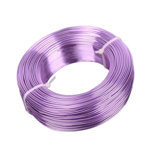 Aluminium-Draht 1 große Rolle 0,8 mm/1 mm/1,5 mm/2 mm/2,5 mm/3 mm Aluminium Weichmetall Handwerk Perlendraht for die Schmuckherstellung DIY Aluminium Basteldraht(Light Purple,1.5mm (95 meters)) von OZLCUA