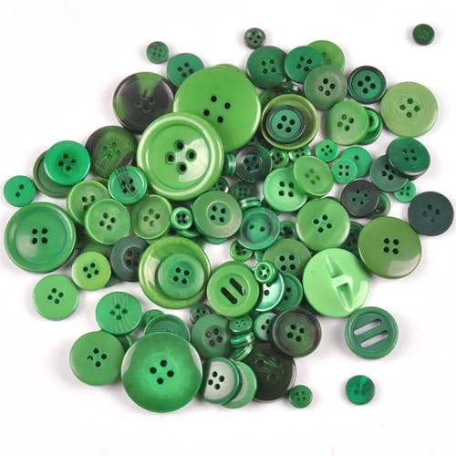 Knöpfe 50pcs Mixed Flatback Dyed Plastic Sewing Buttons For Kids Scrapbooking DIY Craft Handicrafts Ornament Knöpfe Zum Basteln(8) von OZLCUA