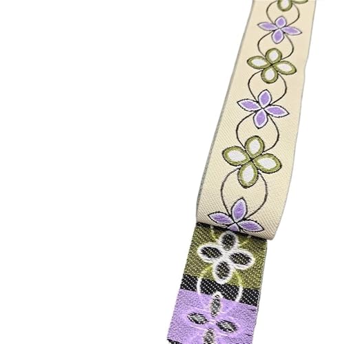 OZLCUA Stickereiband 7 Meter 3,3 cm Blumenmuster bestickte Bänder gewebter Spitzenbesatz for Kleidersack Vorhang Nähen Spitzenstoff Webband Zum Nähen(32) von OZLCUA