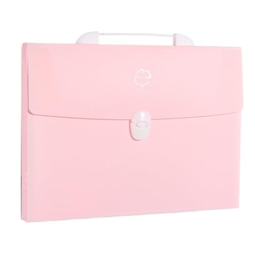 ordner 13 Fächer im A4-Format, erweiterbare Brieftasche, Aktenordner, Papierdokumentenaufbewahrung, Orgeltaschenhalter, Büro, Schule, Organizer home officedateiorganisation(Pink) von OZLINXIouz-121