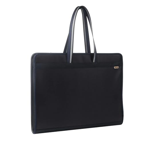 ordner A3-Ordner, große Kapazität, mehrschichtige Handtasche, Kunstpaket, Oxford-Stoffgriff, Reißverschluss-Aufbewahrungstasche home officedateiorganisation(Schwarz) von OZLINXIouz-121