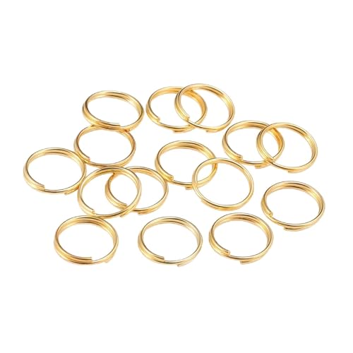 50-200 Teile/los 4-20mm Offene Biegeringe Doppel Schleifen Split Ringe Anschlüsse for DIY Schmuck Machen liefert(Gold,8mm x 200pcs) von OZXJW