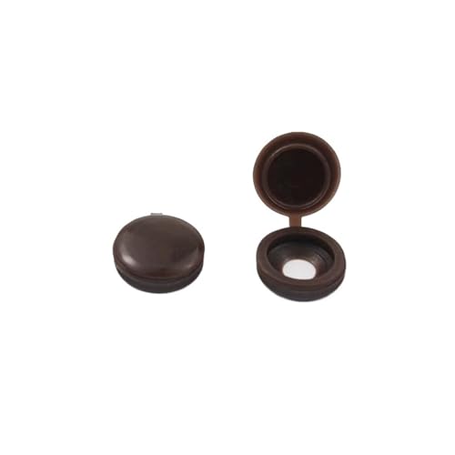 OZZYW 30–100 Stück Schrauben, Bolzenabdeckungen, selbstschneidende Kunststoffschrauben, dekorative Abdeckungen, Möbelbeschläge-Zubehör(Dark Brown,100 pcs) von OZZYW