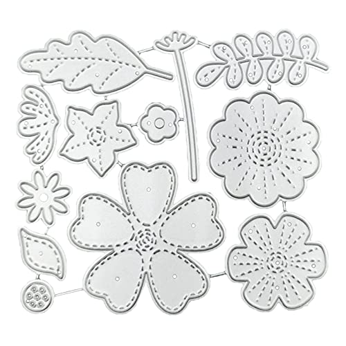 Metall-Stanzformen mit Blumenblättern, handgefertigt, Prägemuster für Kinder und Erwachsene, Bastelprojekte, Metall-Stanzformen für Kartenherstellung von Oadnijuie