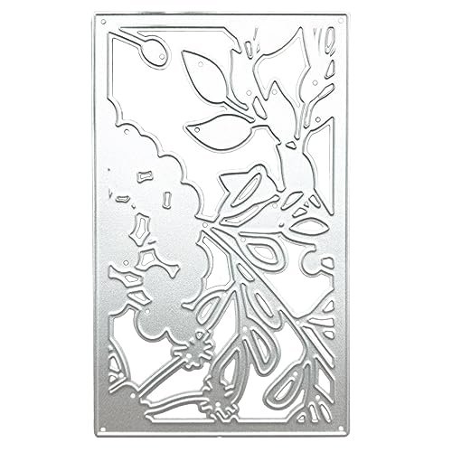 Metall-Stanzformen mit Blumenrahmen, Karbonstahl, Prägeschablone, Scrapbooking, für Karten, Stanzformen, Scrapbook-Schablonen von Oadnijuie