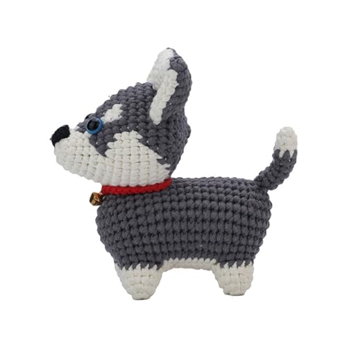 Oadnijuie Häkeltier Hund Set Häkelpuppen mit Garn Häkelnadeln Anleitung Häkeln Starter Kits für Anfänger Erwachsene DIY Häkelsets für Erwachsene von Oadnijuie