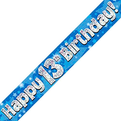 Oaktree LTD Happy 13th Birthday Banner, Folie, blau, 270 x 12 x 0,1 cm von OakTree