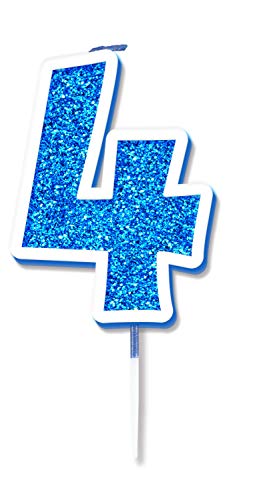 Oaktree Glitter No.4 Kerze, 7,5 cm, Blau/Silber, Glitzer Oaktree Glitter No.4 Kerze, 7,5 cm, Blau/Silber, Glitzer von OakTree