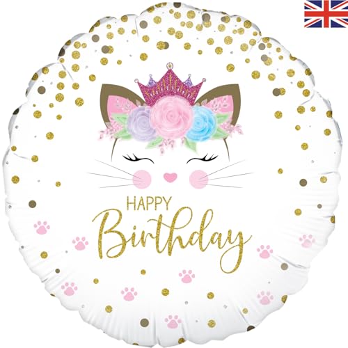 Oaktree 45,7 cm Floral Kitten Birthday Holographic von Oaktree UK