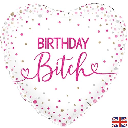 Oaktree Holografisches Herz mit Aufschrift "Birthday Bitch", 45,7 cm von Oaktree UK