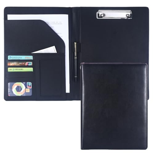 A4 Klemmbrett Ordner Portfolio Ordner Leder Konferenzmappe Dokumentenmappe Business Dokument Padfolio Büro Arbeit Portfolio Organizer Business Klemmbrett Ordner für Business Organizer Interview von Oaygat