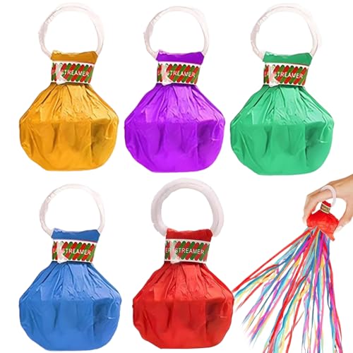 Streamer Poppers, 5pcs Party Poppers Confetti -Shooter, Hand werfen Konfetti, Streamers Party Dekorationen für Geburtstag Hochzeitsfeierlichkeiten Streamer Poppers, 5pcs Party Poppers Confetti -Shooter, Hand werfen Konfetti, Streamers Party Dekorationen für Geburtstag Hochzeitsfeierlichkeiten von Obelunrp