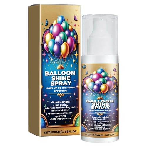 Obesntln Balloon Glow Spray | 100 ml Ballon-Aufhellungsspray | Hochglanz-Ballonspray für ein elegantes Hochglanz-Finish in wenigen Minuten, Halloween, Geburtstage, lang anhaltende Ergebnisse von Obesntln