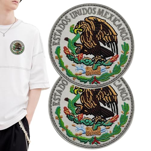 Obesntln Mexikanisches Emblem, patriotisches Mehrzweck-Nationalemblem, buntes dekoratives Emblem, niedliches Nationalemblem für Outdoor-Aktivitäten von Obesntln