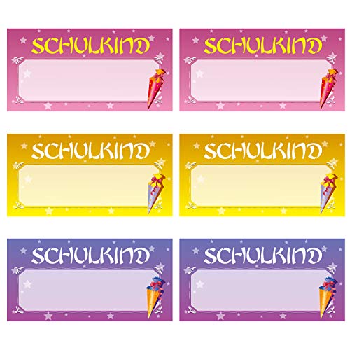 Oblique-Unique® 6 Namensaufkleber Namen Etiketten Sticker zum Beschreiben für Kinder Kindergarten Schule Selbstklebend - Motiv wählbar (Rosa) von Oblique Unique