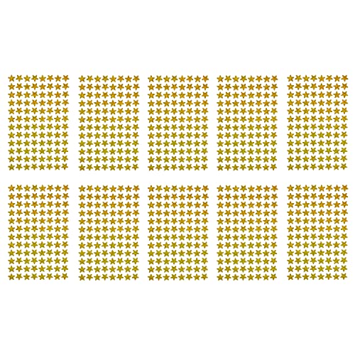 Oblique Unique® 960x Sterne Sticker Stern Aufkleber Gold Hologramm Effekt Glitzernd 10 Bögen á 96 Stück zum Basteln Scrapbooking Dekoration Verzierung von Oblique Unique