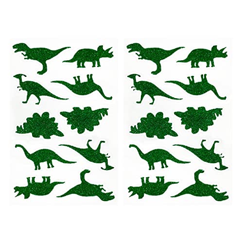 Oblique Unique® Dino Sticker Set 20 Stk. Dinosaurier Aufkleber für Kinder für Kindergeburtstag zum Spielen Basteln Scrapbooking als Mitgebsel uvm. (Grün) von Oblique Unique