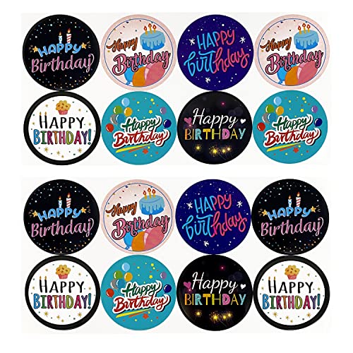 Oblique Unique® Geburtstag Sticker Happy Birthday Deko Aufkleber 16 Stück Feier Party Geschenk Dekoration Geschenkdeko Geburtstagsdeko von Oblique Unique