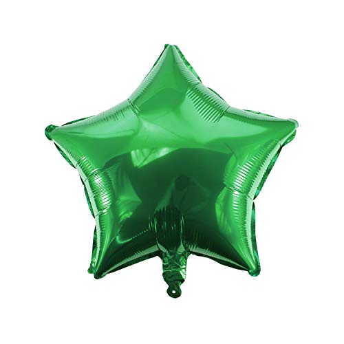 Oblique Unique® Herz Stern Folien Luftballon für Geburtstag Kindergeburtstag Hochzeit Party Feier Weihnachten Deko Folienballon - Wählbar (Stern Grün) von Oblique Unique