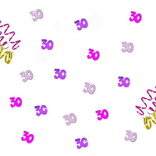 Oblique-Unique® Zum 30. Geburtstag Tisch Konfetti mit Spiegeleffekt Lila, Pink und Rosa - über 800 Stück von Oblique Unique