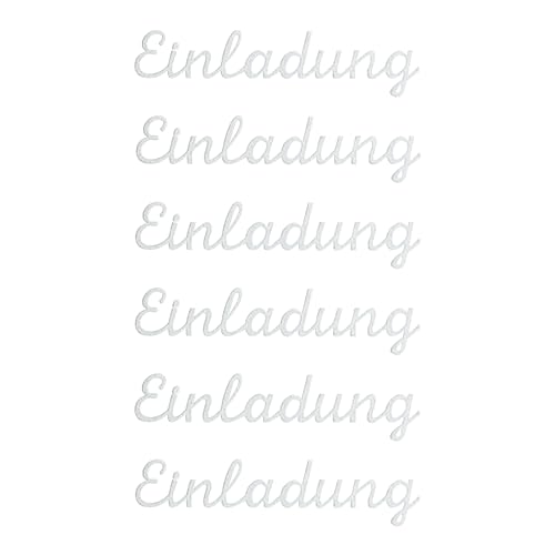 Oblique Unique 6x Einladung Sticker Aufkleber Weiß Glitzernd zum Basteln Karten Scrapbooking Dekoration Verzierung Einladungskarten von Oblique Unique