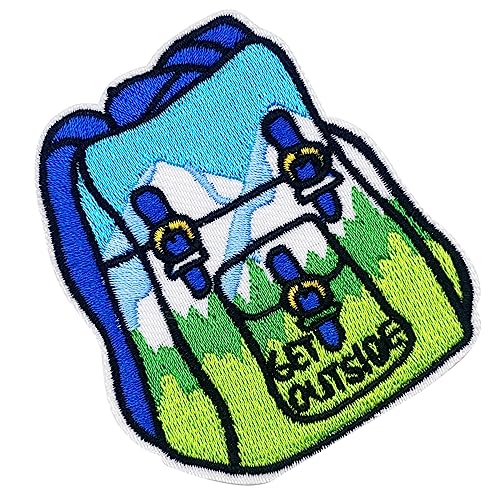 Obokata Bestickter Aufnäher zum Aufbügeln, Camping-Rucksack-Applikation, Get Outside Natural View zum Aufnähen für Westen, Jacken, Kleidung, Hüte, Rucksäcke und Jeans. von Obokata