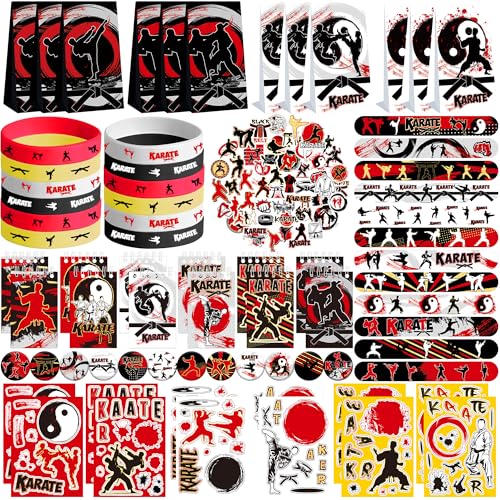 Obussgar Karate Party Favour Supplies einschließlich Karate Geschenk-Taschen, Aufkleber, Abzeichen, Armbänder für Karate Thema Geburtstagsparty Obussgar Karate Party Favour Supplies einschließlich Karate Geschenk-Taschen, Aufkleber, Abzeichen, Armbänder für Karate Thema Geburtstagsparty von Obussgar