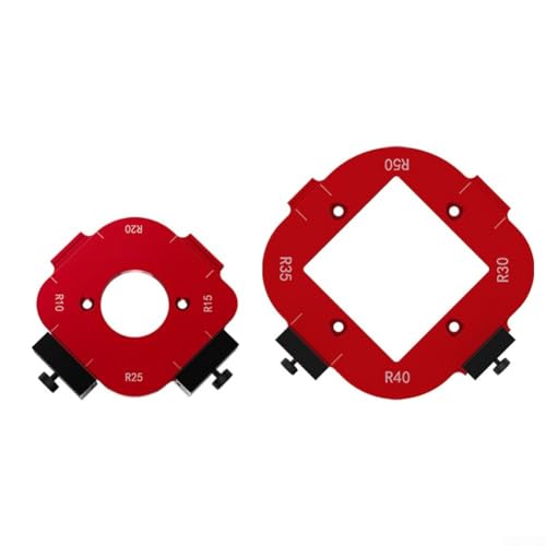 2 x Radiusvorrichtungen, Aluminium-Legierung, Radius-Ecken, Fräservorrichtung, Routing, abgerundete Ecken, Fräser-Bit-Vorlagen von Oceanlend